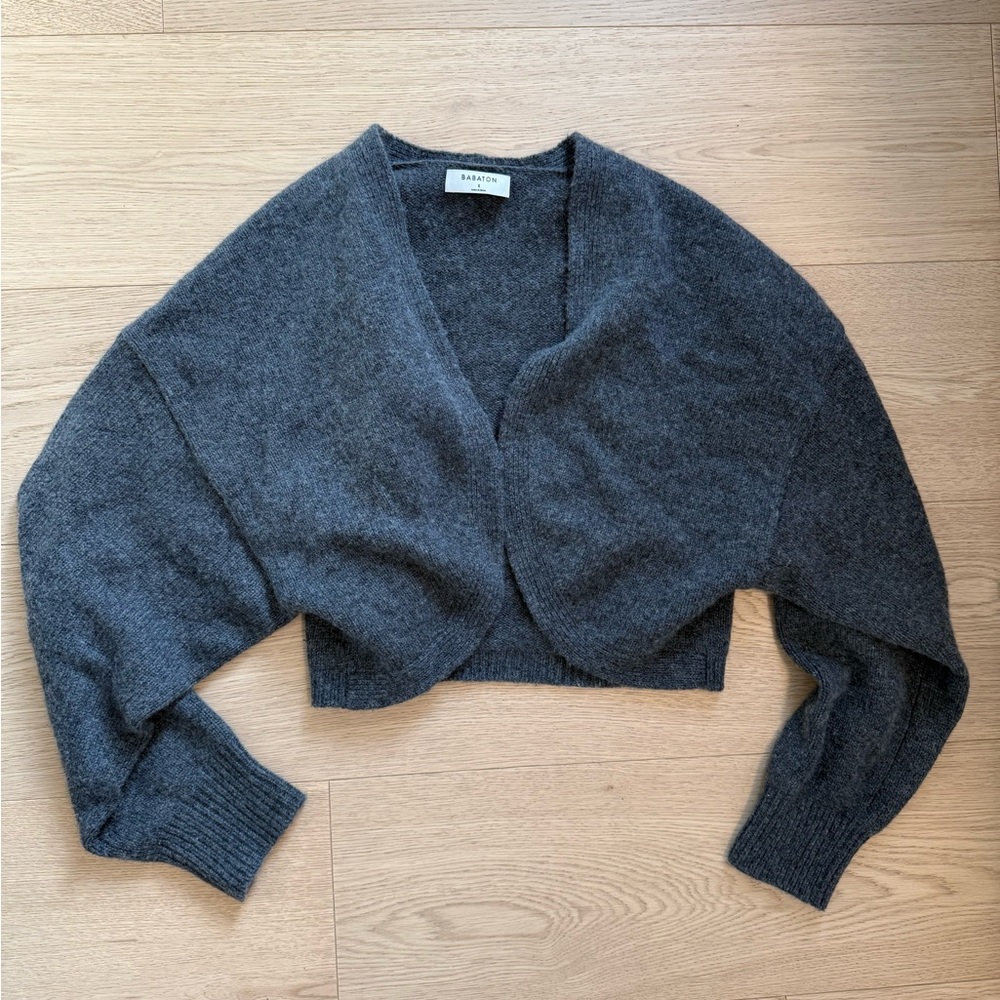 Babaton Dark Gray Knit Cardigan